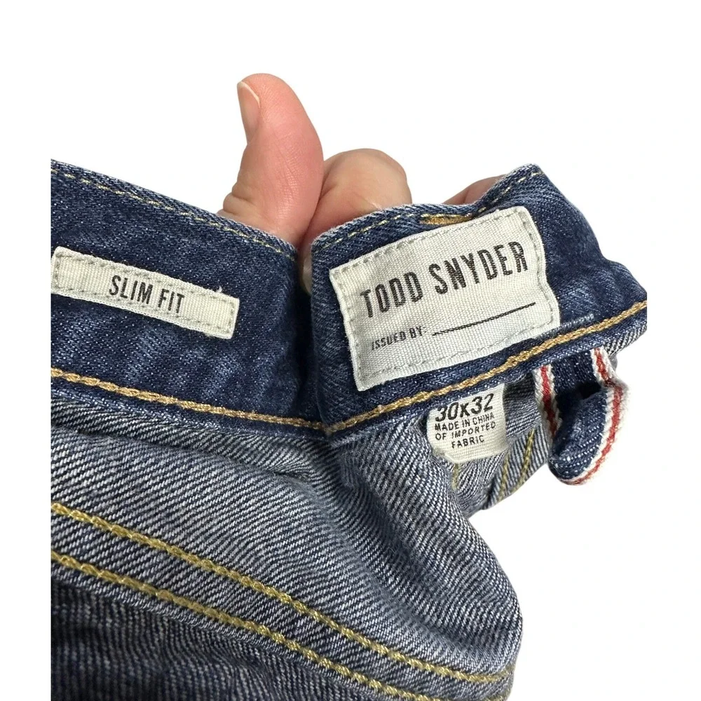 Todd Snyder Slim Fit 32 x 30 Jeans 12.5 oz Cotton Selvedge Denim Medium Wash
